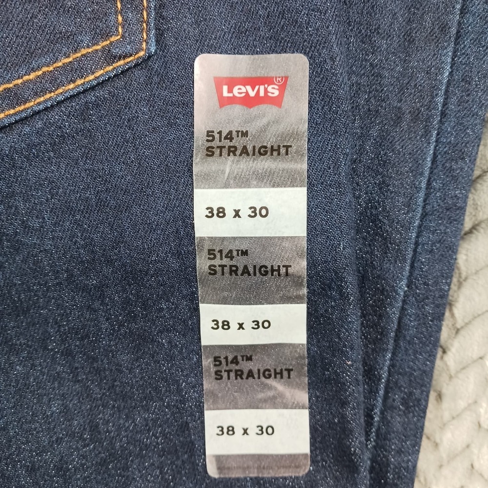 Levi's 514 Jeans Men's Straight Fit Stretch Blue Denim Size 38x30 - Picture 8 of 16